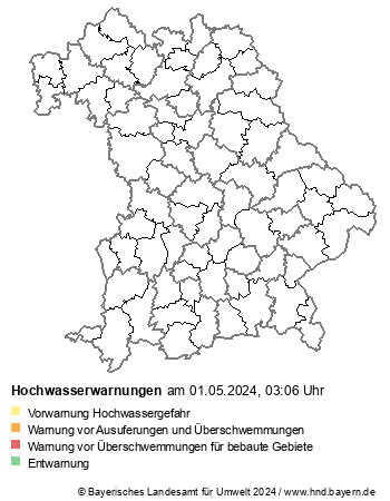 Link extern: Hochwasserwarnungen des Hochwassernachrichtendienstes Bayern